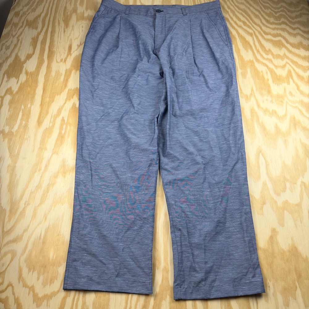 Lululemon Lululinen Pleated Trousers Club Blue Men 38 LM5BHBS